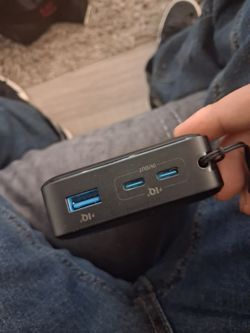 Anker 20000mAh 30W Power Bank - Black: USB-C & USB Ports, Built-In Cable, Rechargeable