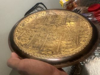 EGYPTION HIEROGLYPHS Copper Plate platter