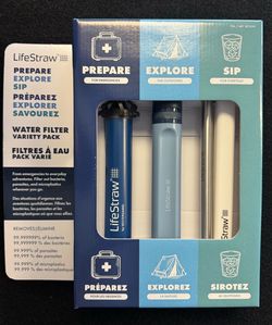 LifeStraw Personal 3 Water Filters for Outdoor Hiking Camping Travel Emergency