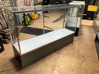 Lighted Glass Display Case Retail Showcase Cabinet