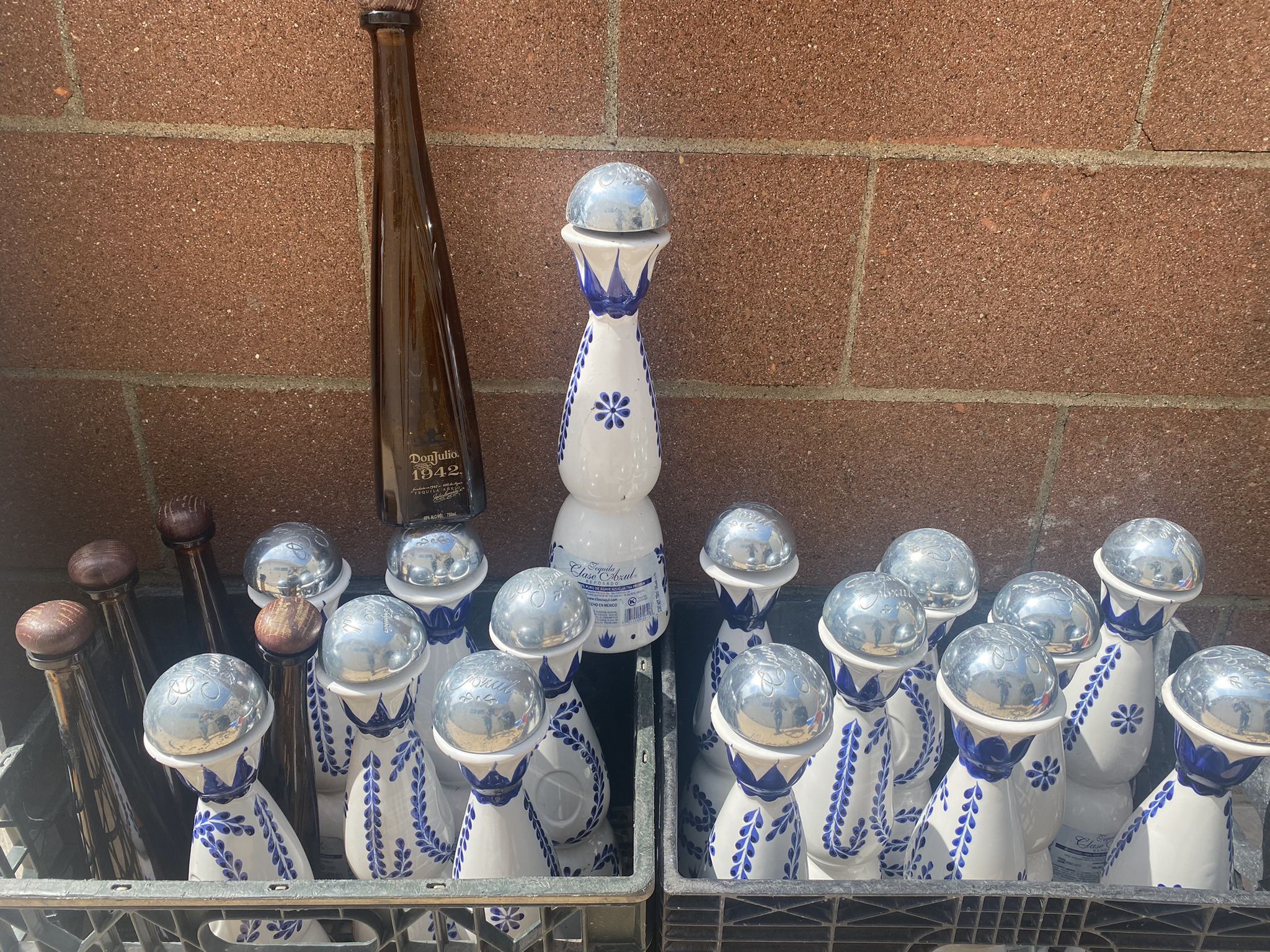 Empty Bottles Of Clays Azul