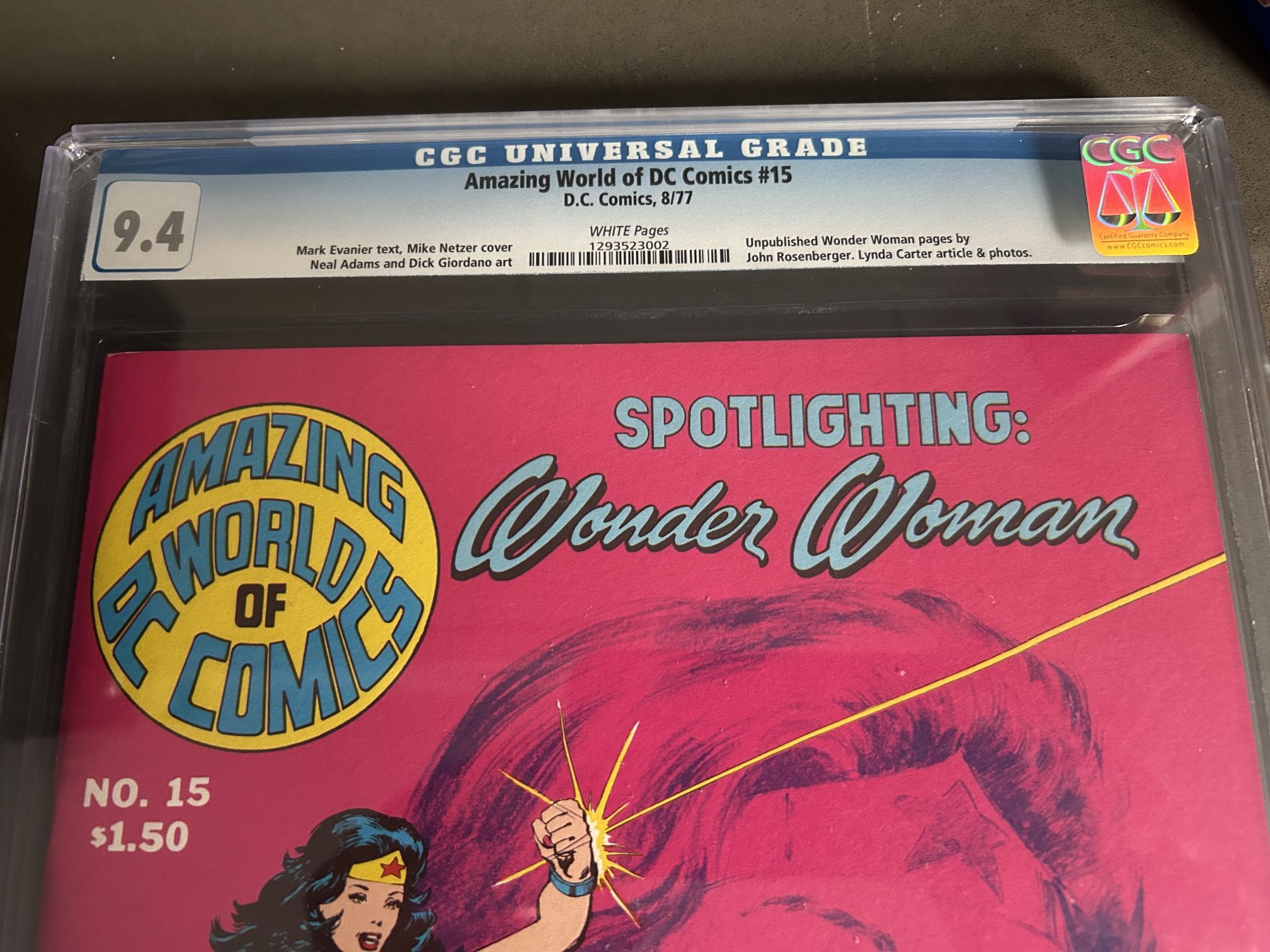 Amazing World Of DC Comics #15 Wonder Woman CGC 9.4
