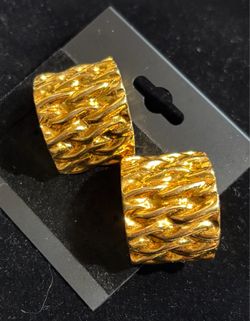VINTAGE ANNE KLEIN “NUGGET “EARRINGS