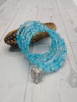 Hand Crafted Memory Wire Beaded Bracelet