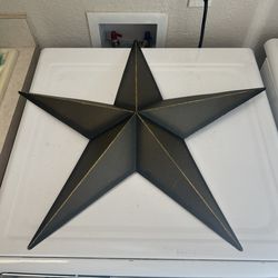 Black Barn Star Metal Vintage Wall Art Farm Home Decor Decoration Plaque 27 inch