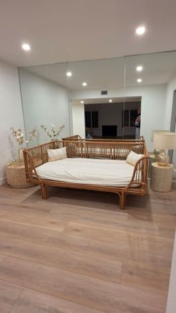 Honey rattan daybed frame