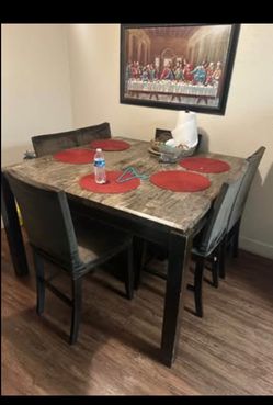 Marble dining table 6pc chair