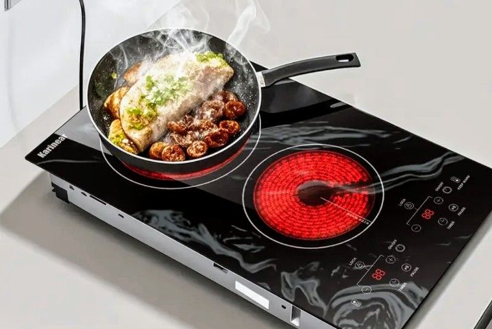New Volt Cuisine Induction Dual Cooktop 3000wt Touch Screen Retails$160