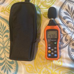 Noise Sound Level Meter, Digital Decibel Meter with LCD, Audio Measurement 30 dB to 130 dB, DB Meter with A and C Frequency Weighting for Sound Level 