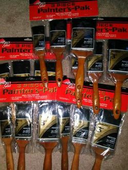 3 piece painter's pk. Paint brushes* new - $6 .