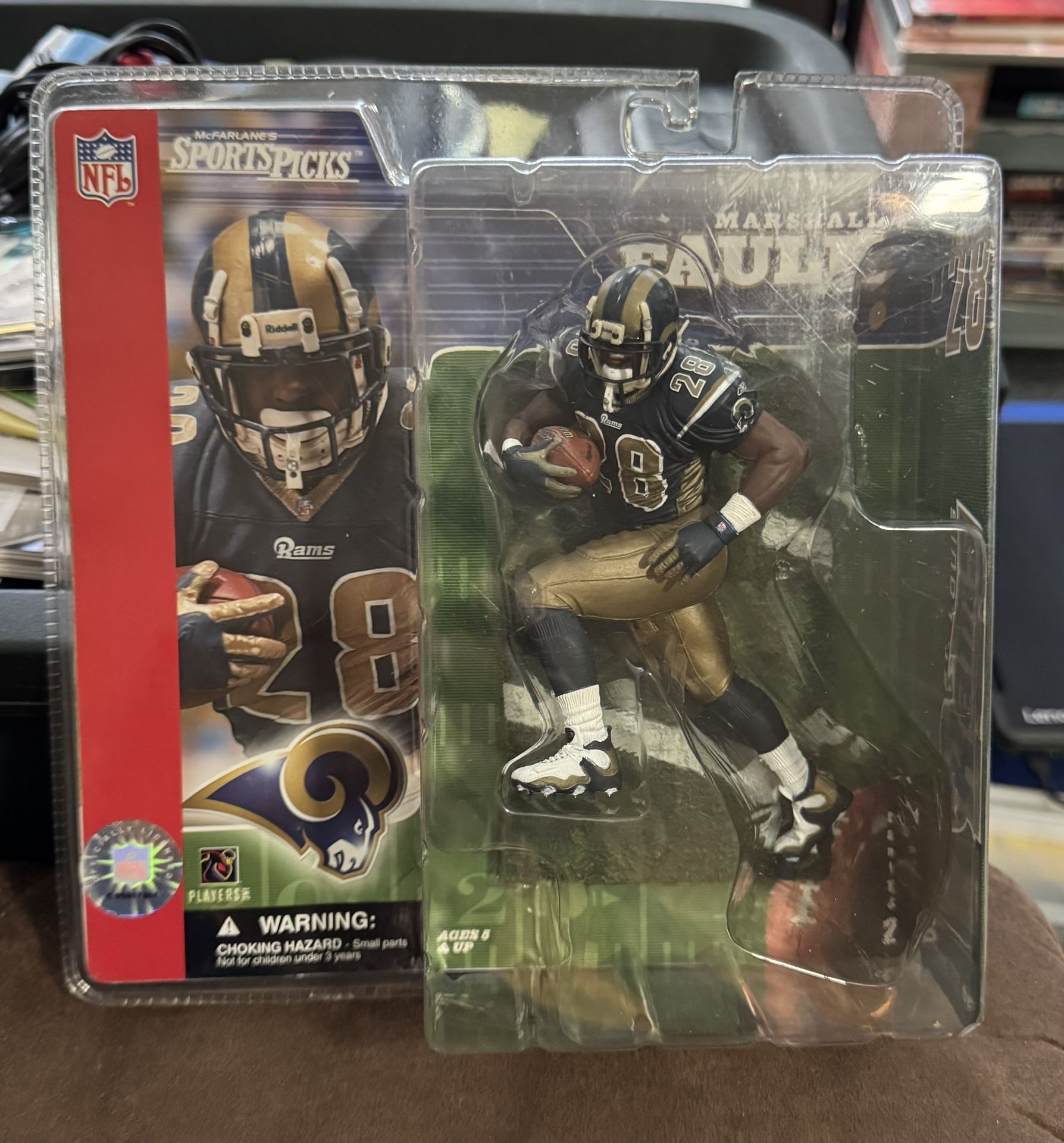 McFarlane NFL Series 2 Marshall Faulk Blue Jersey RAMS