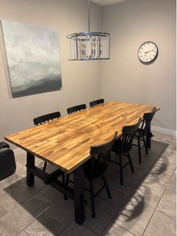 Skogtsta Wooden Dining Table + Chairs