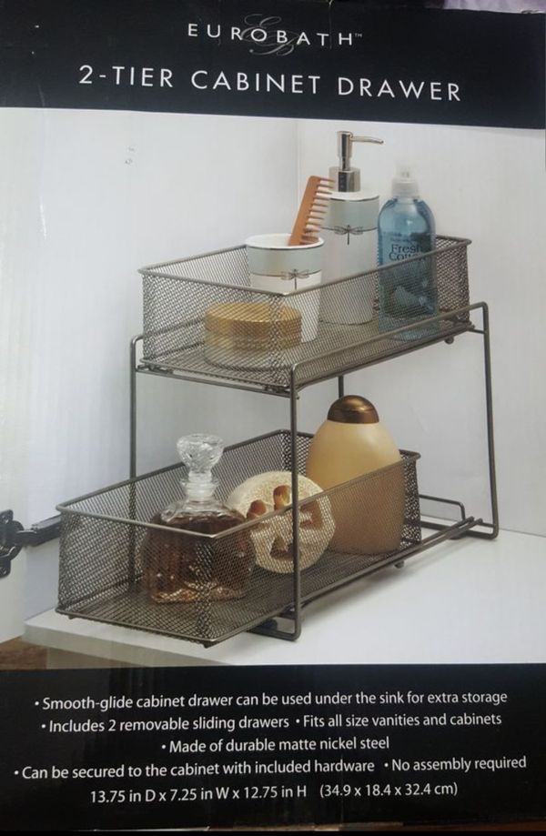 2 Tier Mesh Sliding Cabinet Drawer Organizer Eurobath For In 2 Tier Mesh Sliding Cabinet Drawer Organizer Eurobath For In Miami Fl Offerup