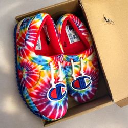 Champion University Tie Dye Slippers boys 6y Women’s 7