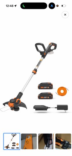WORX 20V Cordless String Trimmer & Lawn Edger (WG163) – 2 Batteries & Charger Included
