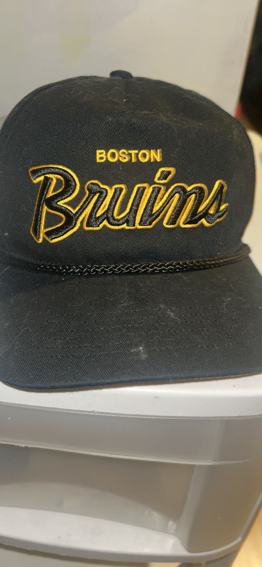 Boston Bruins '47 Brand Centennial 100th Anniversary Script Black Hitch Hat
