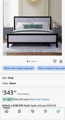 King size bed frame new in box