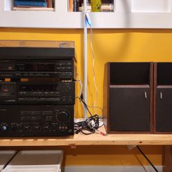 Denon Stereo And Bose Speakers 