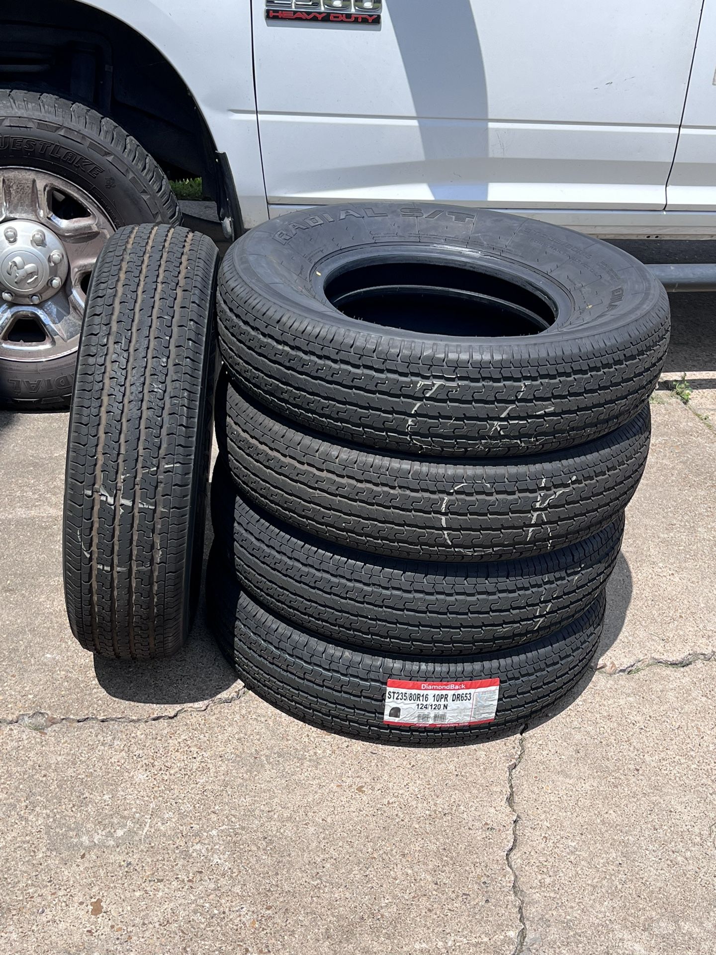 5 DIAMOND BACK ST 235/80 R16 10 PR DR 653 TRAILER TIRES