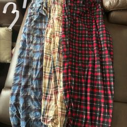 Many pairs of plus size men’s lounge pants/pajama pants in good good shape.  3 pair for $25 !!! or make me an offer for ALL    just going through my e