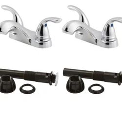 Pfister Pfirst Series 4 in. Centerset 2-Handle Bathroom Faucet Combo Kit n Polished Chrome (2-Pack