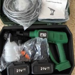 Portable pressure washer with two lithium ion batteries/ new open box/see discription👍👍