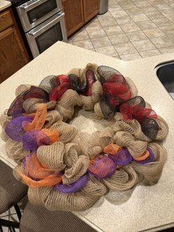 Clemson Carolina House Divided Wreath