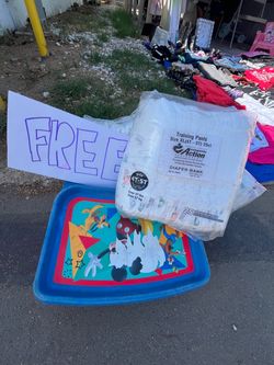 Free diapers and baby chair