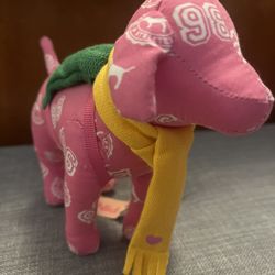 Victoria's Secret Pink collectible dog stuffed pink green cape lingerie RARE