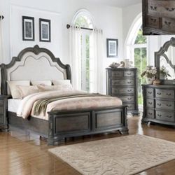 Queen Bed Frame  Dresser   Mirror One Nightstand  Free Local Delivery