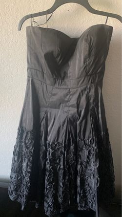 Black Tafetta Strapless Dress