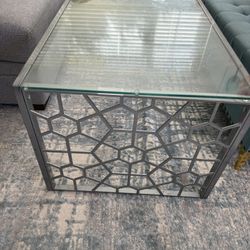 Coffee Table Glass and Metal
