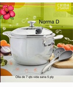 Olla de 7 qts vida sana 5 ply nueva en su caja 🌺 princess house 🌺
