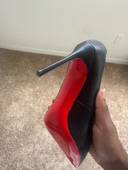 Christian Louboutin Black Leather Stiletto Pump