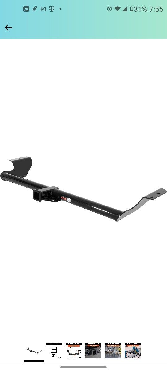 CURT 13068 Class 3 Trailer Hitch, 2-Inch Receiver