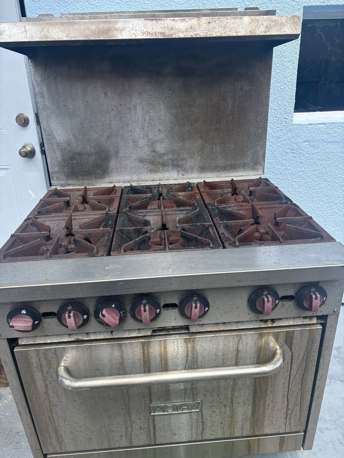 6 burner commercial stove