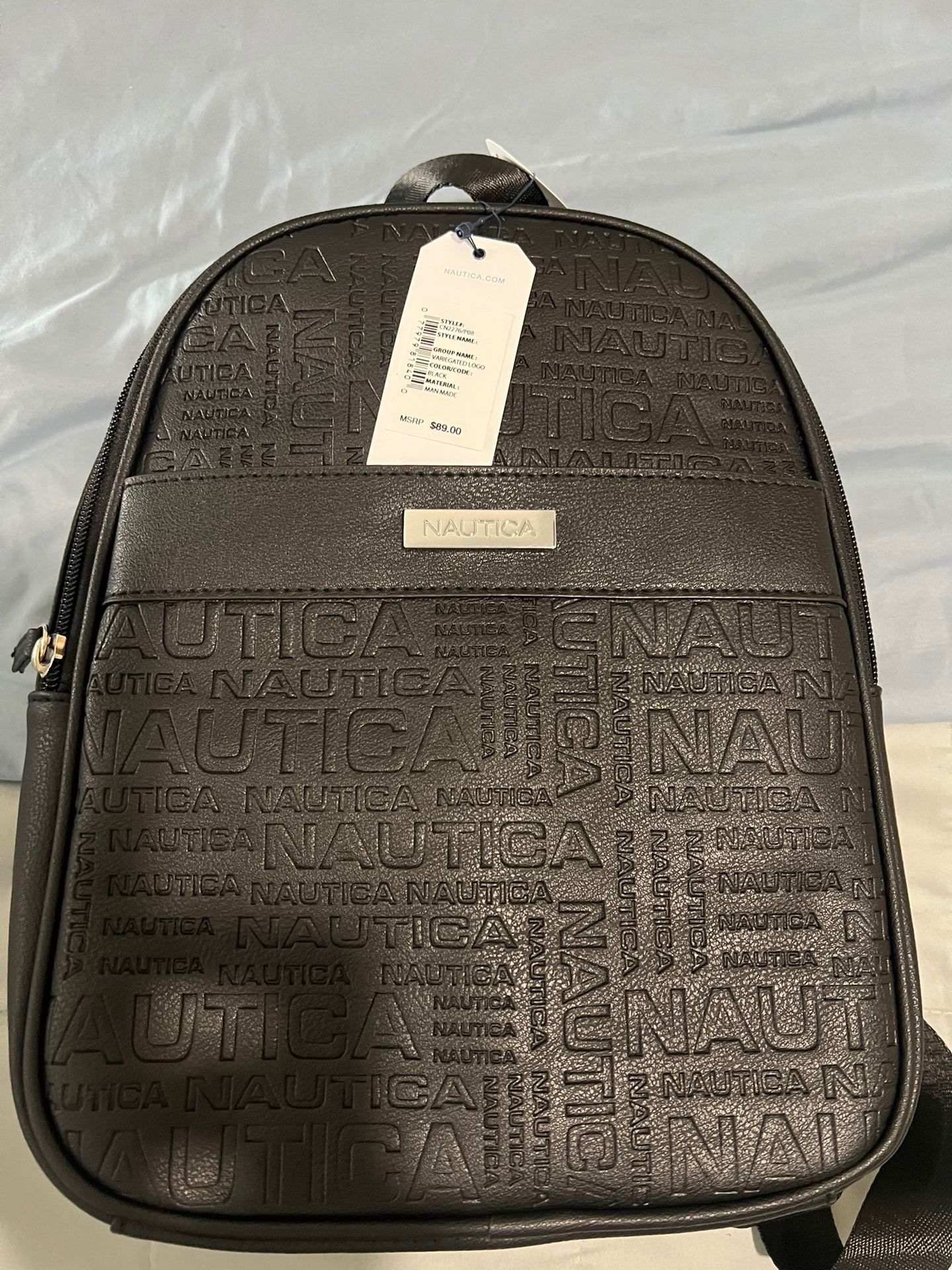 Nautica Delray Black Mini Backpack Purse 10x11x54 Inch Interior Eco Friendly $90 MSRP Pack