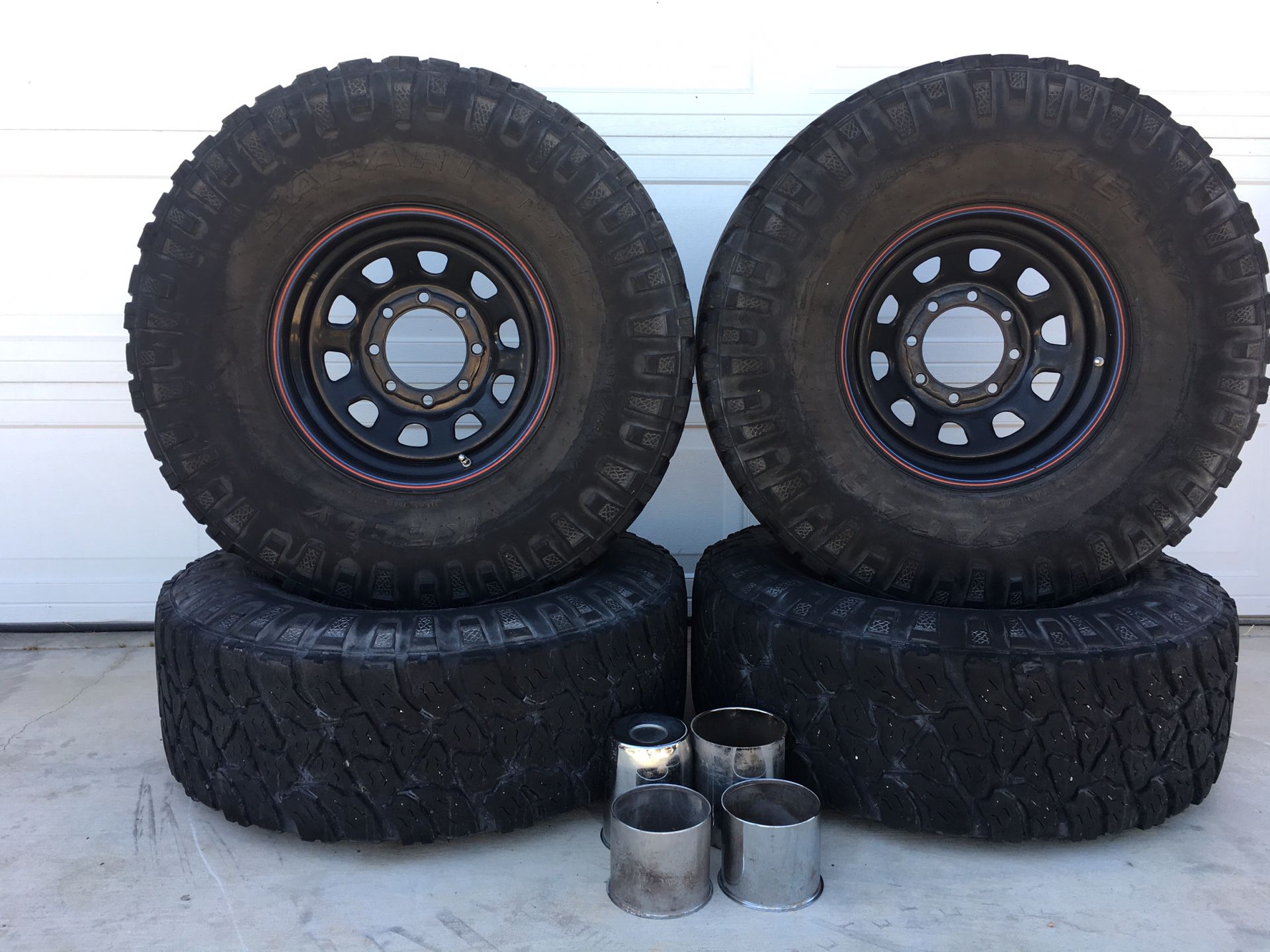 8 lug 8x165.1 8x6.5 8 on 6.5 rims wheels Chevy Dodge Ford 315 75 16 Tires 35” tires