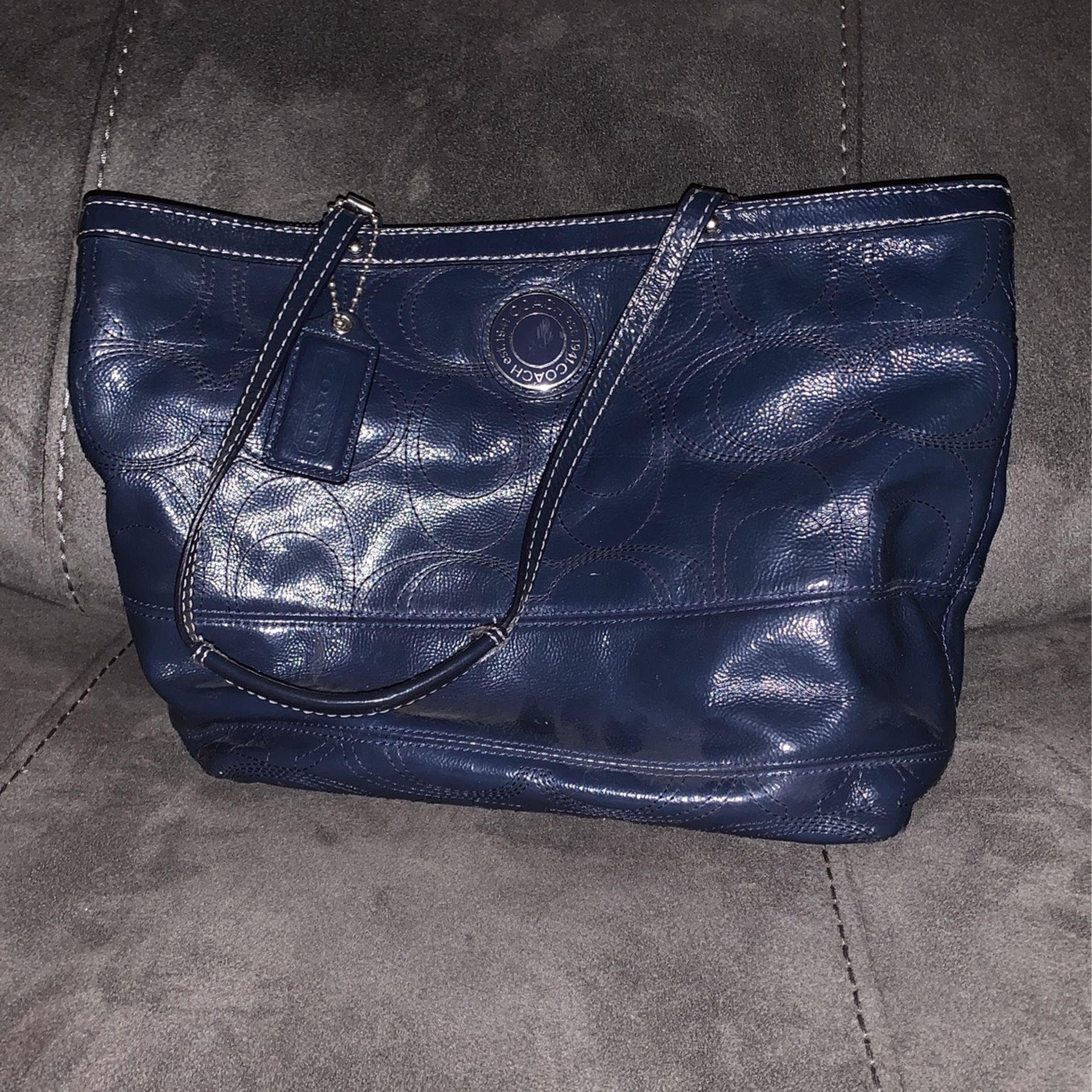 Blue Coach Purse Hardly Used I Good Shape