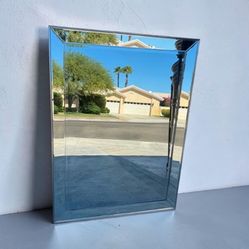 Large Rectangular Mirror • Beveled Glass Mirror Frame • 45” x 33.5”