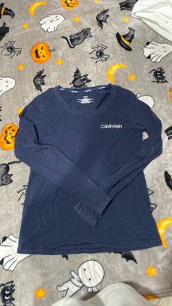 Small calvin klein long sleeve navy blue