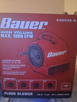 Bauer floor blower 1000cfm