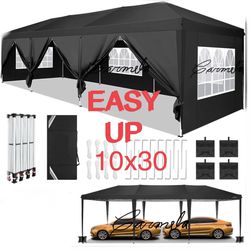 10x30 EASY UP wedding party tent outdoor canopy tent with side walls white FOR SALE 