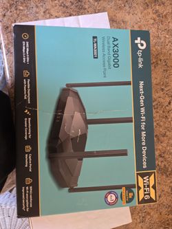 New in box TP-LINK AX3000 Wi-Fi 6 router PoE