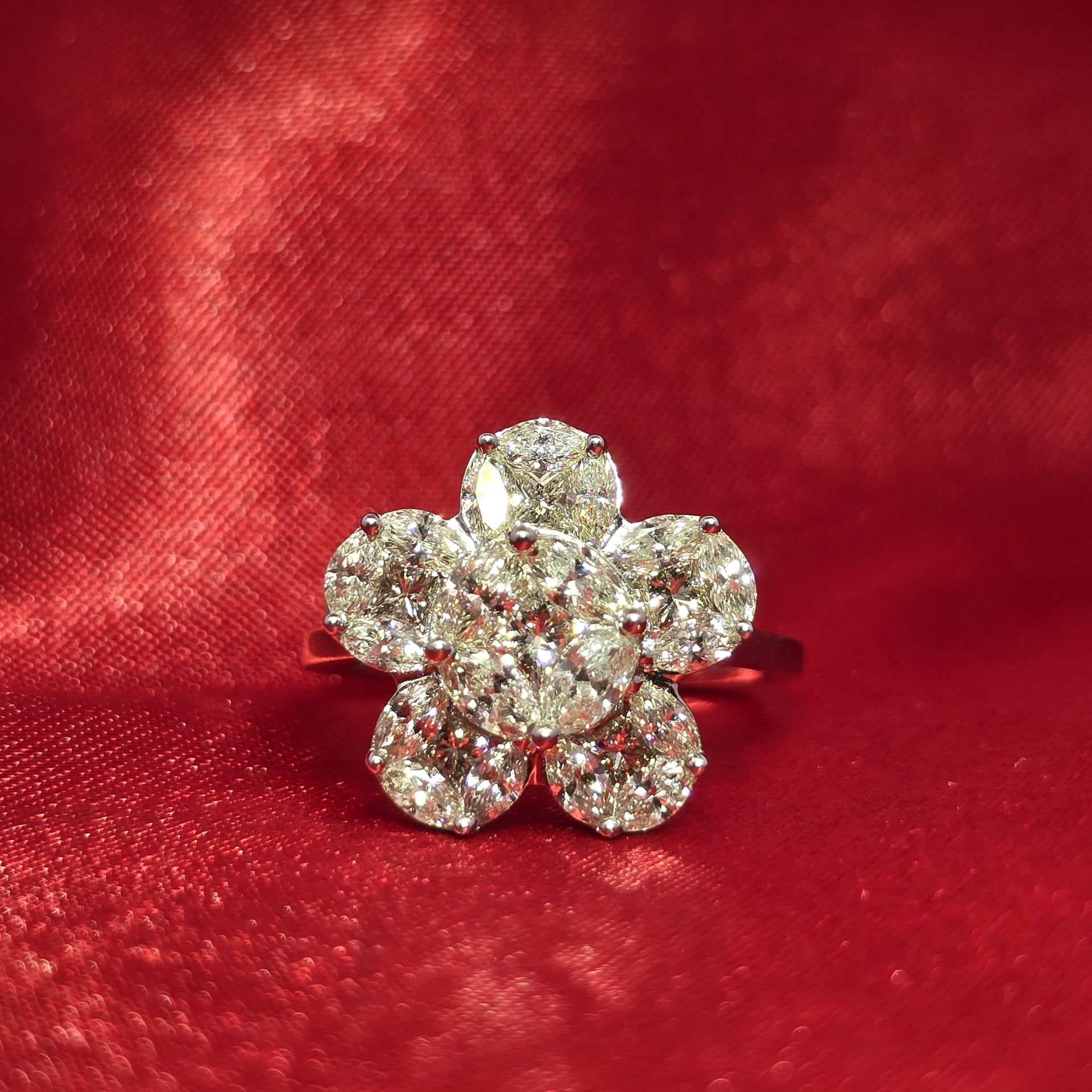 18k White Gold Diamond Brilliant Cut Ring 1.84 ctw