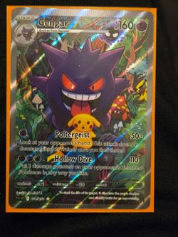 Gengar & Pikachu – Holographic Pokémon Fan Art Card