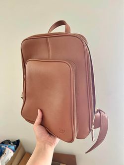 Pink Cove Faux Leather Laptop Backpack