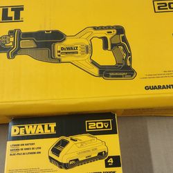 Brand New 20-Volt MAX XR Cordless Brushless Reciprocating Saw with 20-Volt MAX Compact Lithium-Ion 4.0Ah Battery Pack
Question