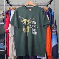 Vintage 1998 Fruit of the Loom Men's ¡Yo Quiro Taco Bell Chihuahua Promo Shirt Size XL