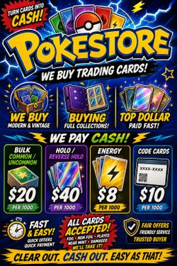 Buying Pokemon collections at 75%!!